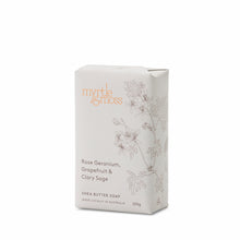Myrtle & Moss Shea Soap - Rose Geranium, Grapefruit & Clary Sage