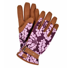 Women's Plum Oak Leaf Gardening Gloves by Burgon & Ball