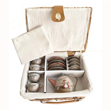 Egmont Toys – Musician Tin Tea Set in Wicker Basket