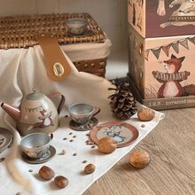 Egmont Toys – Musician Tin Tea Set in Wicker Basket