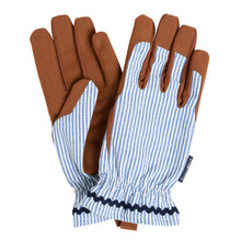 Women's Blue Stripe Gardening Gloves by Burgon & Ball