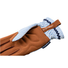 Women's Blue Stripe Gardening Gloves by Burgon & Ball