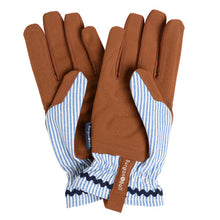 Women's Blue Stripe Gardening Gloves by Burgon & Ball