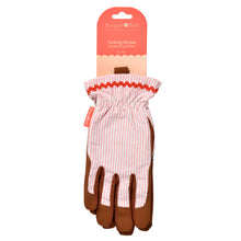 Women's Blush Stripe Gardening Gloves by Burgon & Ball