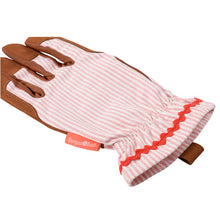 Women's Blush Stripe Gardening Gloves by Burgon & Ball