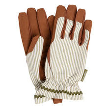 Women's Olive Stripe Gardening Gloves by Burgon & Ball