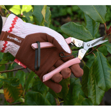 Women's Blush Stripe Gardening Gloves by Burgon & Ball