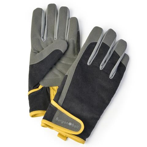 Burgon & Ball Gardening Gloves For Men, Slate Corduroy