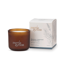 Myrtle & Moss Mini Soy Wax Candle - Rosemary, Cedarwood & Lavender Bud