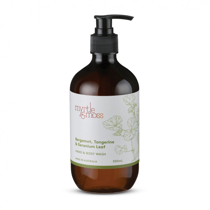 Myrtle & Moss Hand & Body Wash - Bergamot Rind, Tangerine & Geranium Leaf