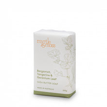 Myrtle & Moss Shea Soap - Bergamot Rind, Tangerine & Geranium Leaf
