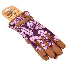 Women's Plum Oak Leaf Gardening Gloves by Burgon & Ball