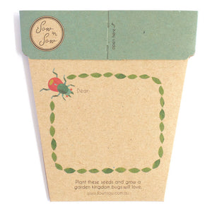 Bug Wonderland Gift Card of Seeds - Back