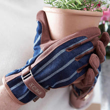 Sophie Conran - Everyday Gardening Gloves, Blue Ticking | Gardening Gloves | Plant Gifts | The Potted Garden