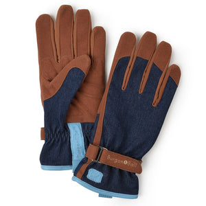 Burgon & Ball Gardening Gloves For Women, Denim
