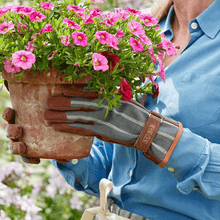 Women's Everyday Gardening Gloves by  Sophie Conran - Grey Ticking