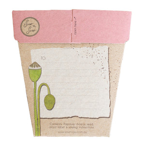 Poppy Gift Card of Seeds